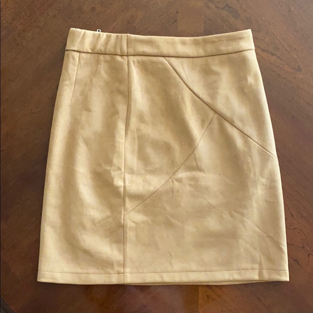 Women’s High Waisted Faux Suede Skirt